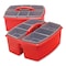 Storex Large Caddy with Sorting Cups, Red, 2PK 00981U02C - alternate 6